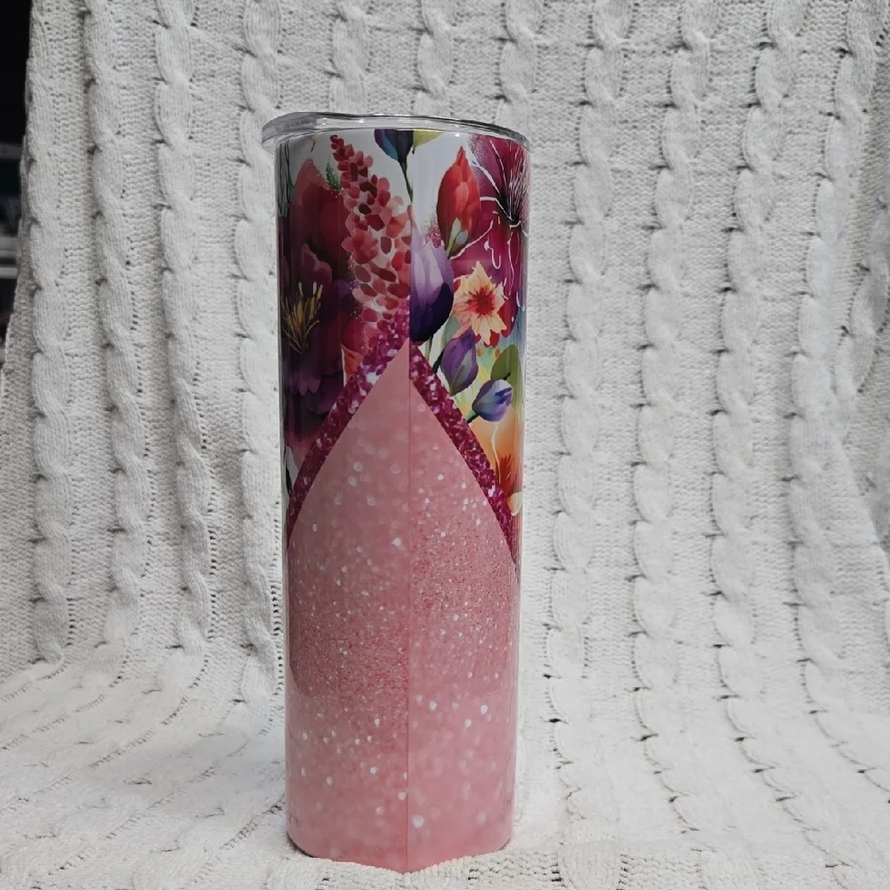 Hand Crafted Floral Mother's Day Tumbler - Picture 3 of 5